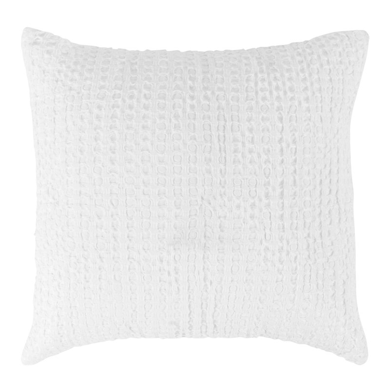 Claire Natural Standard Sham, Euro, White