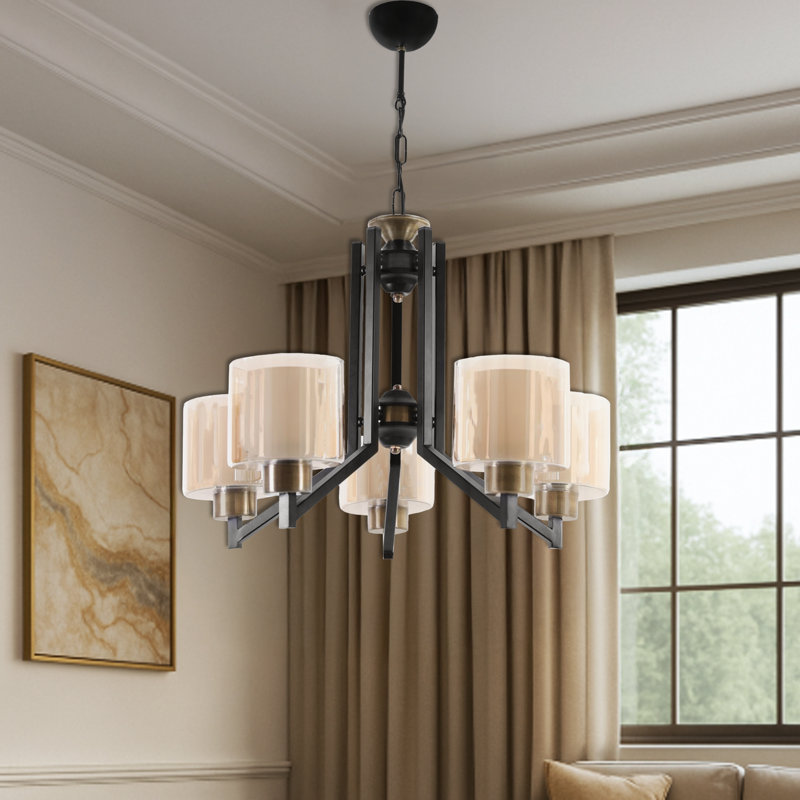 Lustre traditionnel à hauteur réglable 5 lumières