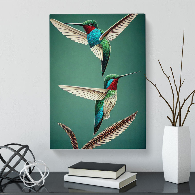 Timnath Hummingbird Traditional Vol.1 - Wrapped Canvas, 60cm H x 40cm W x 3cm D