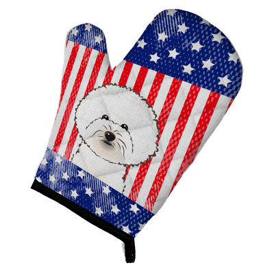 Caroline's Treasures American Flag Polyester Oven Mitt