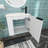 Keianna 22'' Single Sink Wall Mounted Bathroom Vanity  with White Ceramic Top-492907045