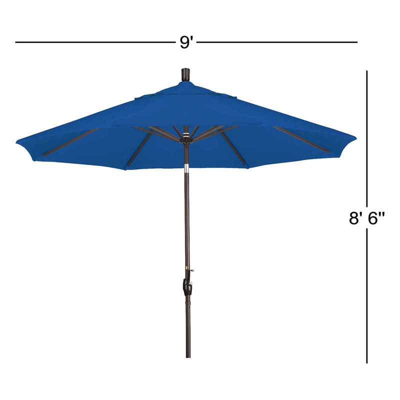 Parasol de marché 9 pi Iuka, Bleu pacifique - Pacifica, 225