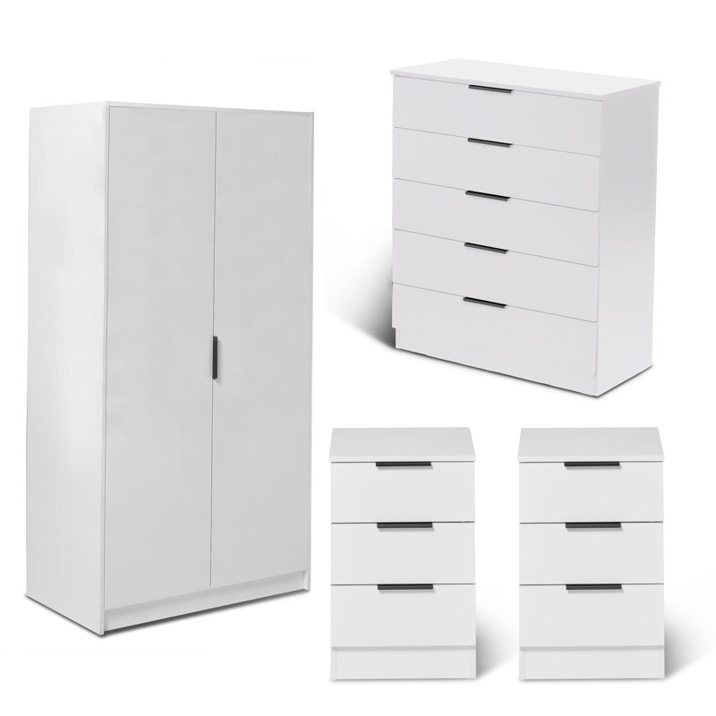 Glenhaven 4 Piece Bedroom Set, Pure White