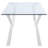 Keirra Glass Top Metal Base Dining Table