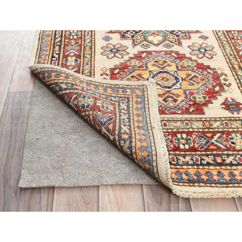 Tapis de couloir ivoire super Kazak en laine noué à la main ivoire 2 pi 9 po x 35 pi 8 po D097F97C14BC409BA8774CB9A5827036
