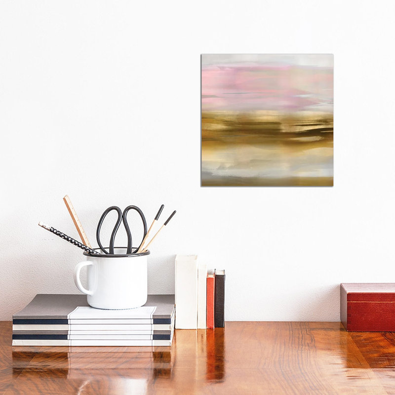 Gold Rush Pink Blush Iia by Jake Messina - Wrapped Canvas Painting, 30.48 cm H x 30.48 cm W