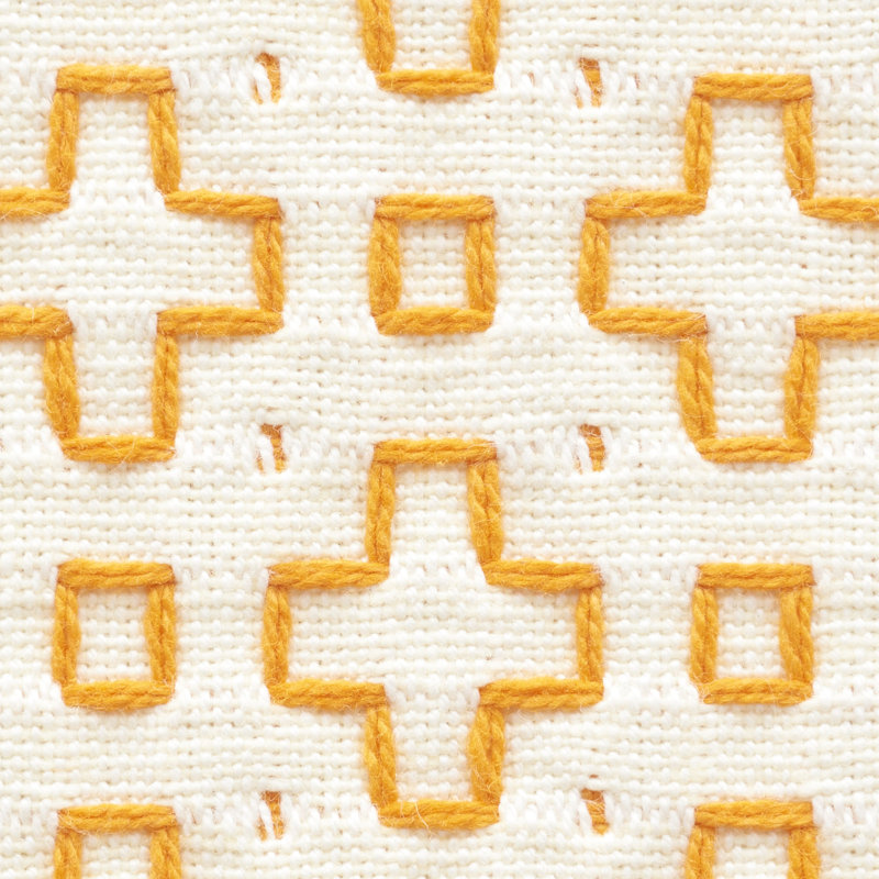 Scout Embroidery Fabric, Orange