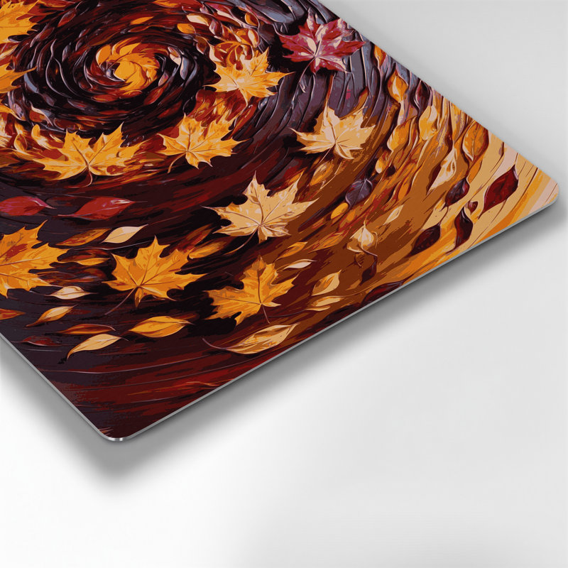 Art mural en métal brun, feuilles d'automne de l'Action de grâce et feuillage, H 20 po x l 24 po