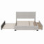 Grand lit de rangement tapissier Nahush