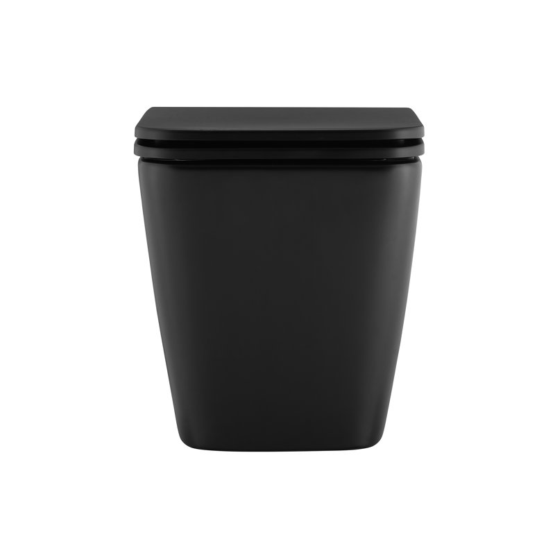 Concorde Wall-Hung Square Toilet Bowl, Matte Black