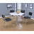 White And Chrome Round Dining Table