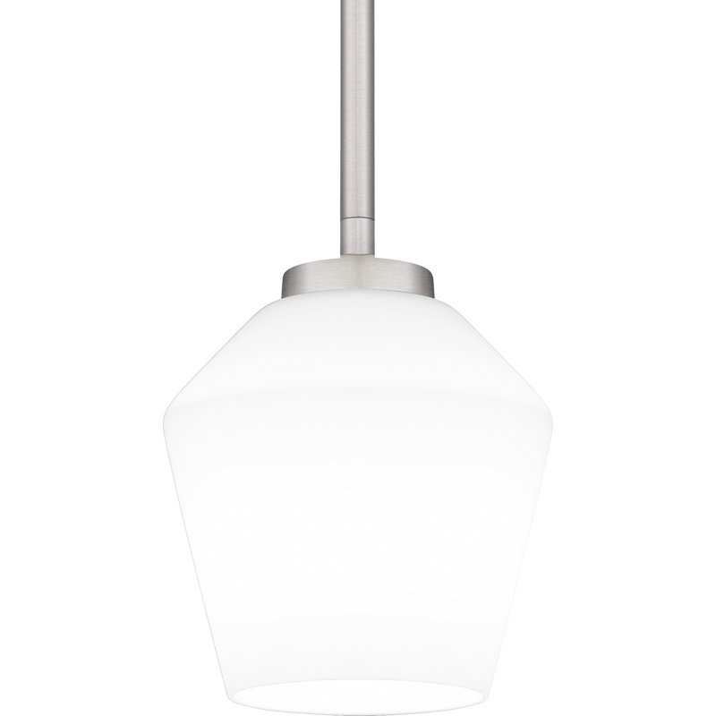 Sirkka 1-Light Brushed Nickel Mini Pendant Light, Nickel brossé