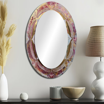 Miroir mural rose bohémien Mandala II