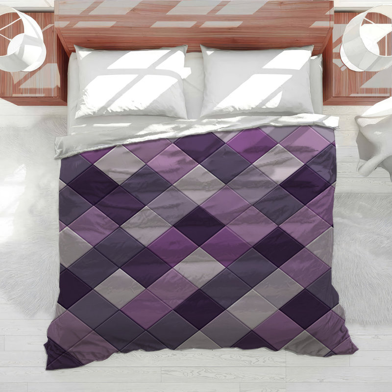 Tile Pattern Bedding Geometric Comforter Parisian, Twin Comforter