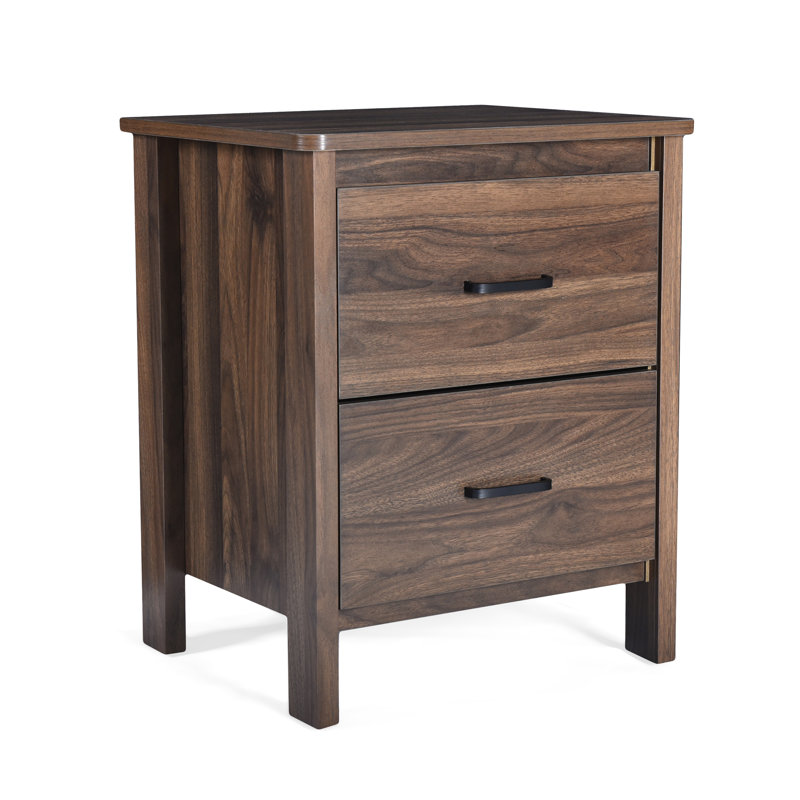 Toolless Assembly Nightstand, Brown
