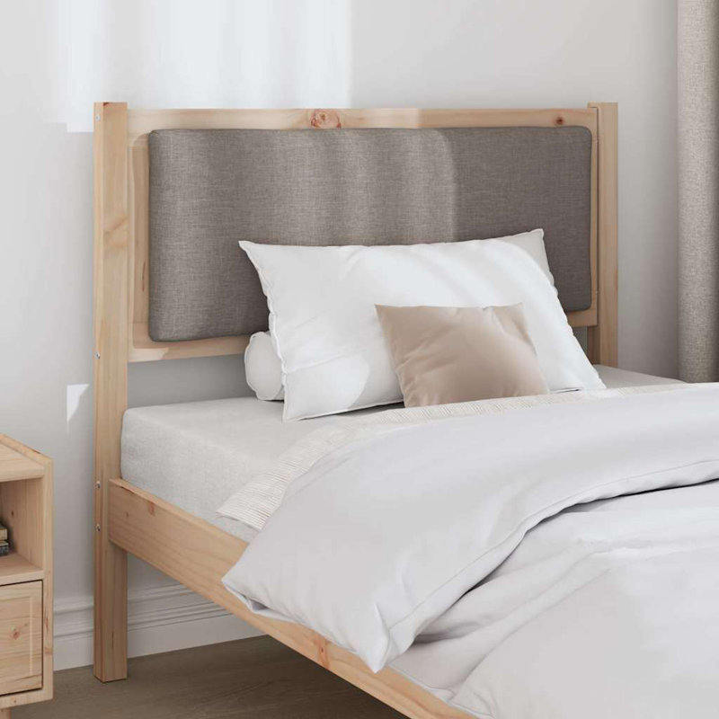 Solid Wood Headboard, UK Single - DE 90 x 190 cm, Brown, Khaki
