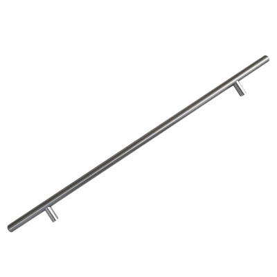 Outdoor Use Powder Coated Brushed Nickel/Clear Glossy Stainless Steel Bar Pull Handle - 13" X 18"