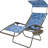  30" Wide XL Zero Gravity Outdoor Lounge Chair w/ Canopy, Blue