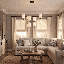 Lustre 8 lumières Aldegonde en noir mat-129437278