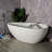 59 Inch Small Size Artificial Stone Solid Surface Freestanding Bathroom Bathtub