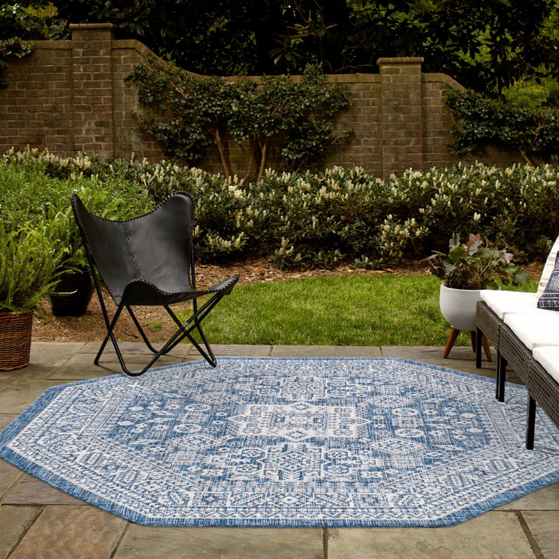 Tapis d'extérieur couleur ivoire, Octogone 5 pi 3 po