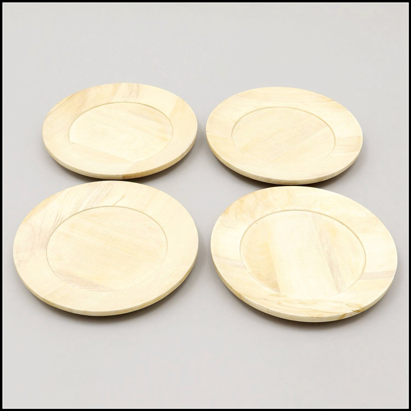 Assiette en bois fabriquée à la main de 13 pouces, napperon écologique et durable en bois, parfait pour les tables élégantes