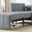 Canapé-lit rembourré convertible, canapé-lit coulissant de 31,5 po avec dossier réglable à 5 positions, poches latérales et panier de rangement, chaise-lit pliable, méridienne pour le salon, appartement-405161962