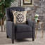 Fauteuil capitonné inclinable classique en tissu-388422979