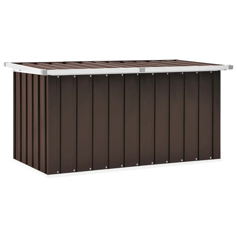 vidaXL Outdoor Storage Deck Box Chest Cabinet for Patio Cushions Garden Tools, Brown