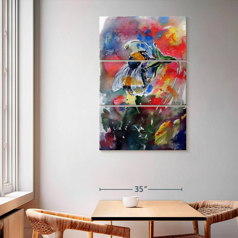 Brampt Bee With Flower, 65" H x 42" W