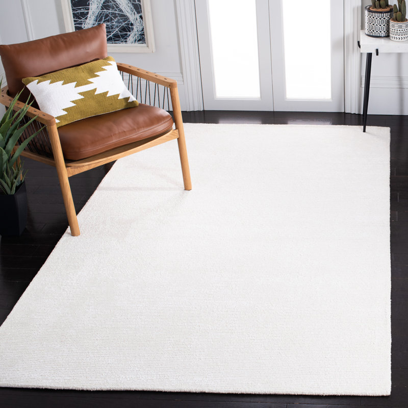 Tapis ivoire touffeté à la main Mersudin, Rectangle 10 pi x 14 pi