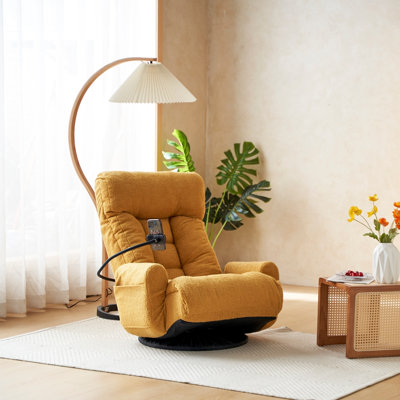 Tête et taille réglables, chaise de jeu, chaise longue dans le salon, fauteuil pivotant à 360 degrés, chaise de loisir à siège rotatif