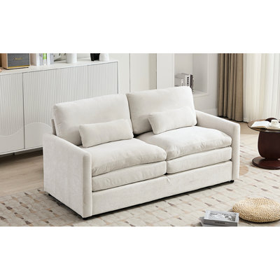 68.1" Cozy Upholstered Loveseat Sofa Oversized Comfy Comfy Cloud Sofa Double Cushion Loveseat Sofa Plush Cushion Sofa Couch For Living Room