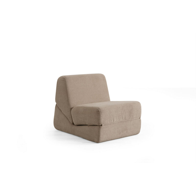 Canapé-lit convertible 1 place, crème foncé, 27,6 po x 39,4 po x 27,6 po | Tissu 100% polyester, nettoyage à sec | 28 coussins en mousse, sans cadre Solution parfaite pour économiser de l'espace dans les petits espaces de vie