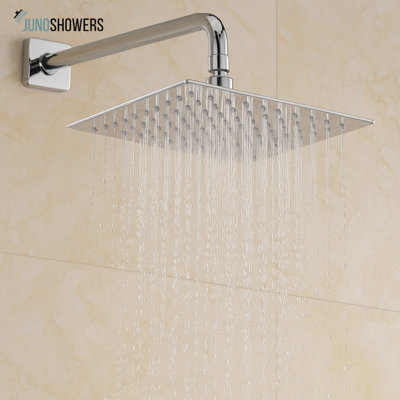 Pomme de douche murale moderne avec bras réglable et système de sortie d'eau à haute pression
