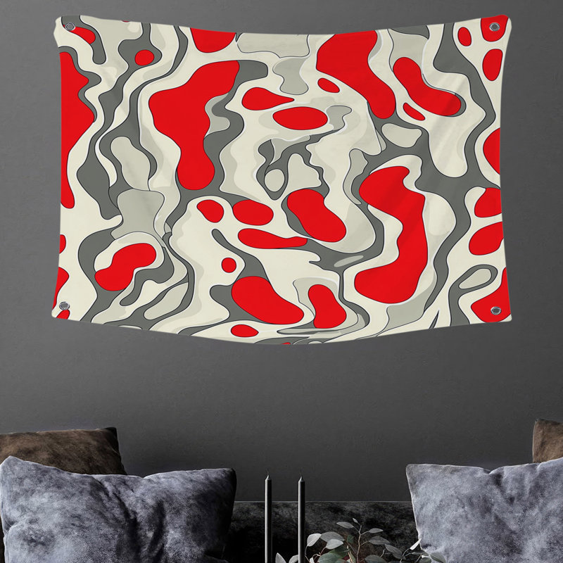Tapisserie murale «Swirling Design» - Décoration murale abstraite, H 88 po x l 104 po