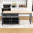 Dosha Rolling Kitchen Island with Extendable Dining Table, Spice Rack and Storage Cabinet-549946512