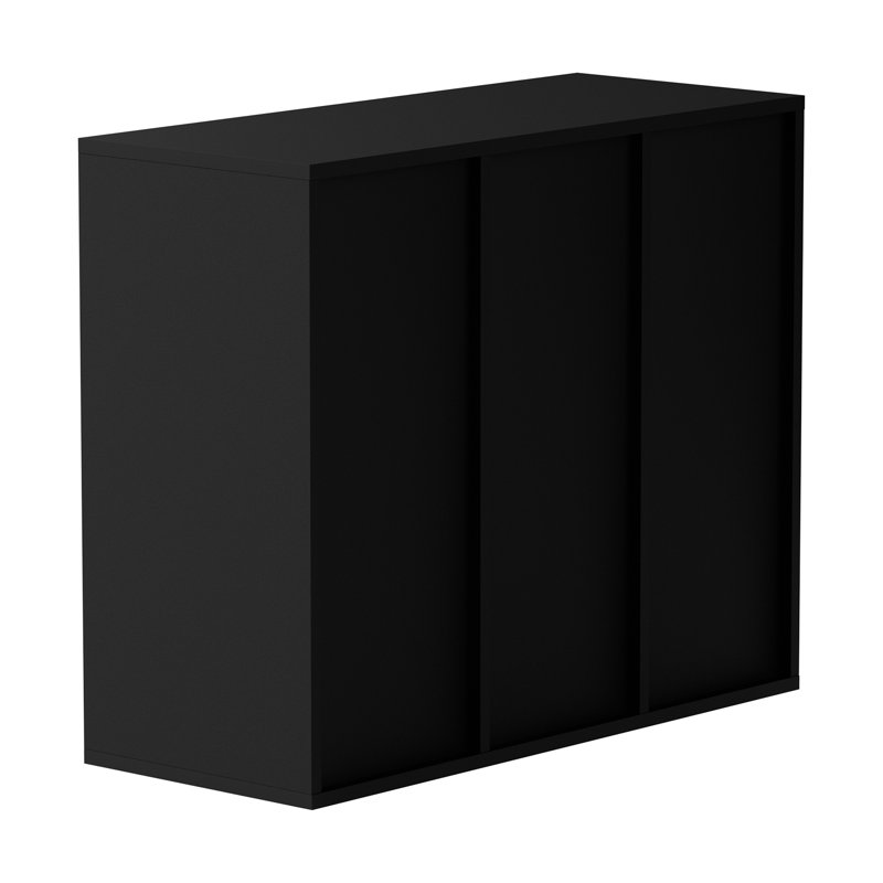 Organisateur de livres en bois noir avec 24 compartiments, trieur de courrier amovible pour le bureau et la maison VEVOR