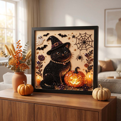 Ensembles de peinture d'Halloween diamant, acrylique bricolage 5D, art de diamant fantôme, baignoire fantôme, diamant, ornement suspendu pour décoration murale et cadeau