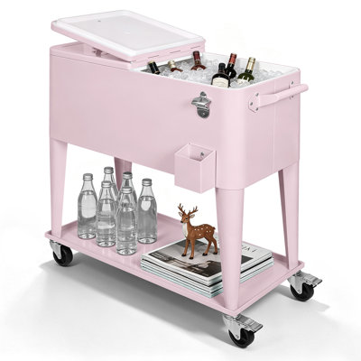 Meetinghome 80 Quarts Ice Chest With Wheels