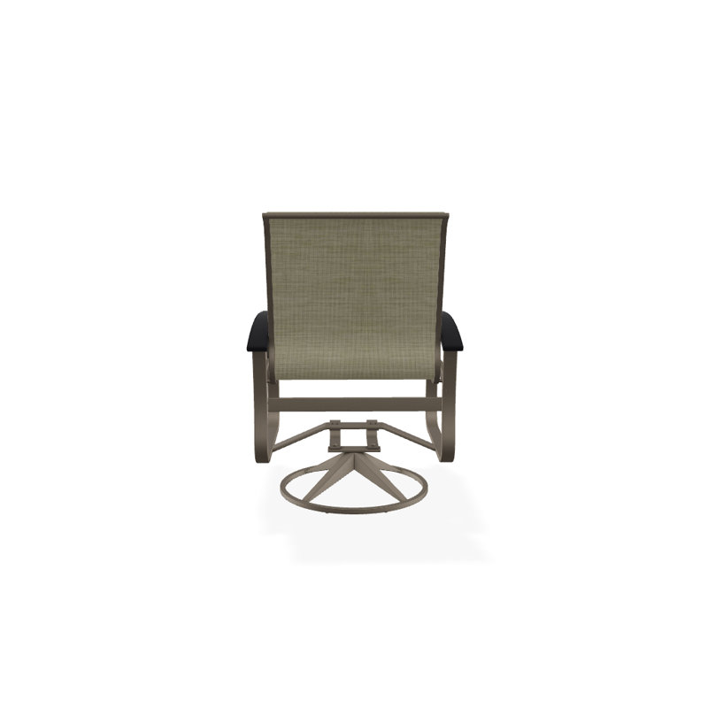 Belle Isle Outdoor Dining Armchair, Black P70, Textured Black, Bristol Taupe Sunbrella®