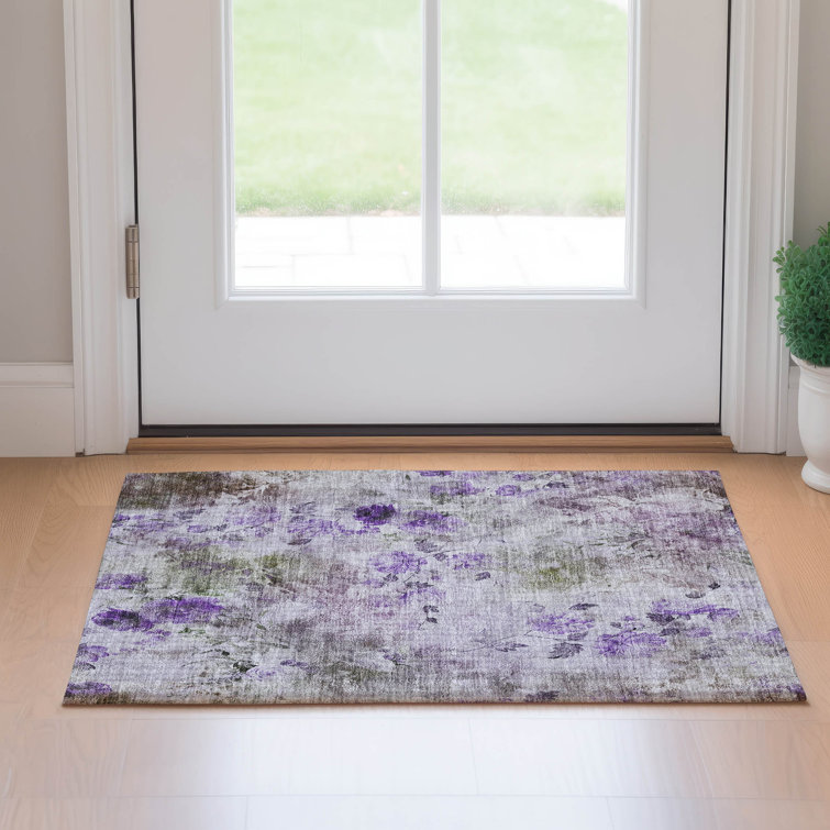 Tapis mauve de qualité supérieure lavable à la machine Prisco