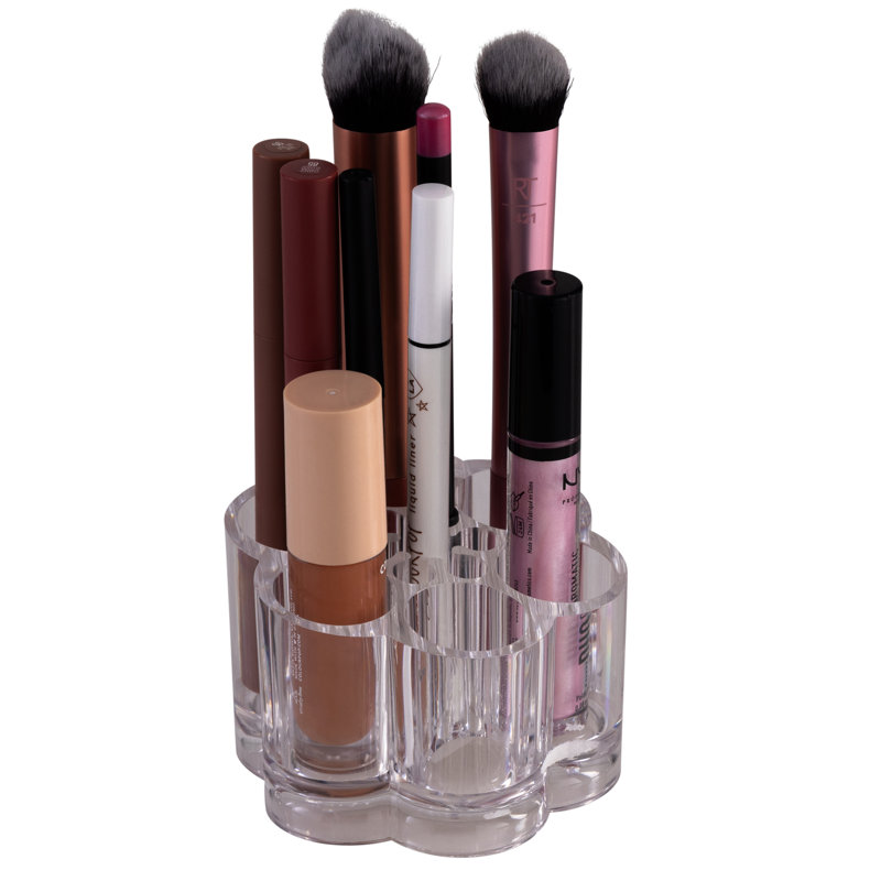 Clear Acrylic 12-Compartment Makeup Organizer