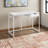 Cosmo White Finish One-Drawer Computer Desk with Metal Leg, 29.81" H X 42.13" W X 19.81" D