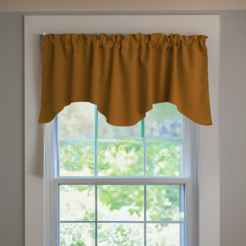 Scalloped Window Valance, Mustard