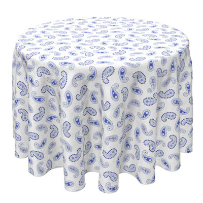 Round Paisley Cotton Twill Tablecloth