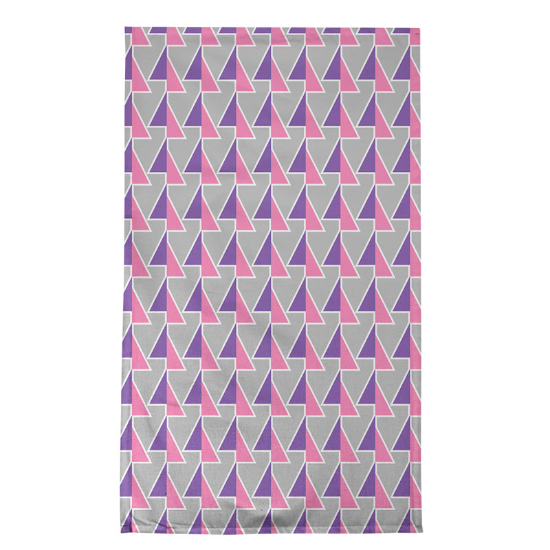 Jordao Tea Towel Kitchen Towel, Blue/Pink/Gray, Cotton Twill