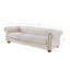 Canapé Chesterfield en tissu beige (beige)