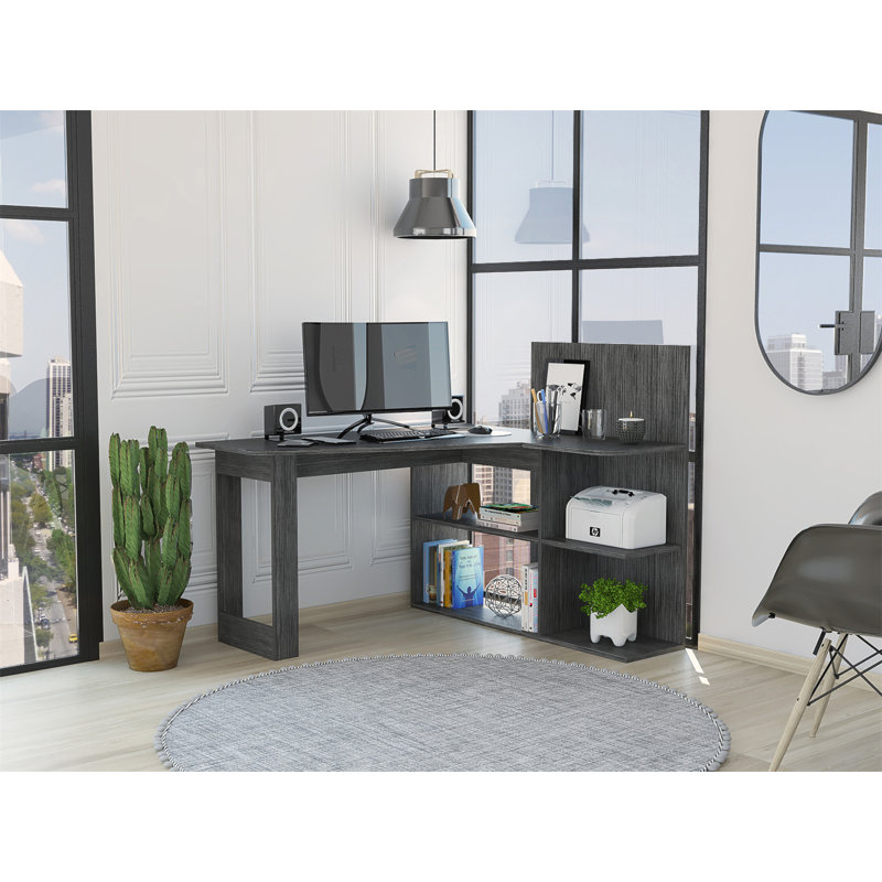 Fairfield 4-Shelf L-Shaped Computer Desk
