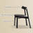 Multilayer solid board black dining table set-108949633